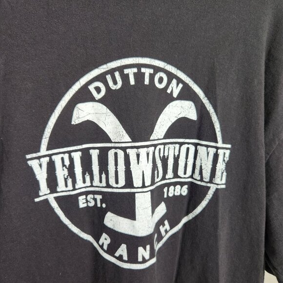Yellowstone Dutton Ranch Black Graphic Tee Size XL 100% Cotton Mens Casual Shirt - Picture 3 of 10